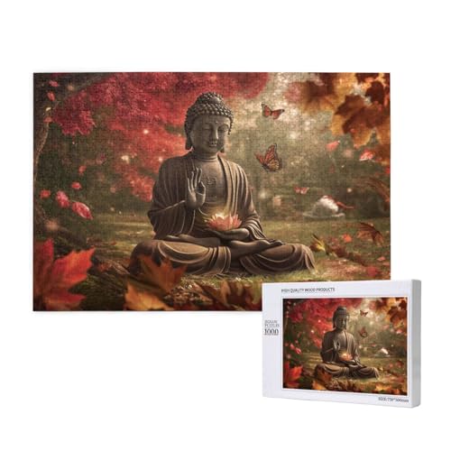 Zen Puzzle 300 Teile Erwachsene, Schmetterling Puzzle Design für Erwachsene und Kinder ab 5 Jahren, HD Farbe Puzzel mit Geschenkbox Verpackung for Zimmer Deko Wohnzimmer, Geschenke für Frauen -1277 von Wjffnzbz