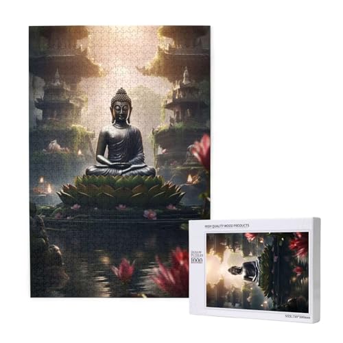 Zen Puzzle 300 Teile Erwachsene, altes Gebäude Puzzle Design für Erwachsene und Kinder ab 5 Jahren, HD Farbe Puzzel mit Geschenkbox Verpackung for Zimmer Deko Wohnzimmer, Geschenke für Frauen -5057 von Wjffnzbz