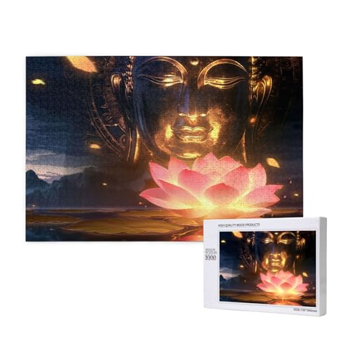 Zen Puzzle 500 Teile Erwachsene, 5D DIY Lotus Puzzle Design für Erwachsene und Kinder ab 5 Jahren, HD Farbe Puzzel mit Geschenkbox Verpackung for Wand Zimmer Deko Wohnzimmer, Geschenke für Frauen -583 von Wjffnzbz