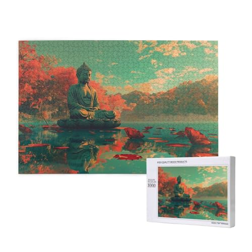 Zen Puzzle 500 Teile Erwachsene, 5D DIY Religion Puzzle Design für Erwachsene und Kinder ab 5 Jahren, HD Farbe Puzzel mit Geschenkbox Verpackung for Zimmer Deko Wohnzimmer, Geschenke für Frauen -943 von Wjffnzbz