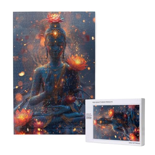 Zen Puzzle 500 Teile Erwachsene, DIY Lotus Puzzle Design für Erwachsene und Kinder ab 5 Jahren, HD Farbe Puzzel mit Geschenkbox Verpackung for Wand Zimmer Deko Wohnzimmer, Geschenke für Frauen -7528 von Wjffnzbz