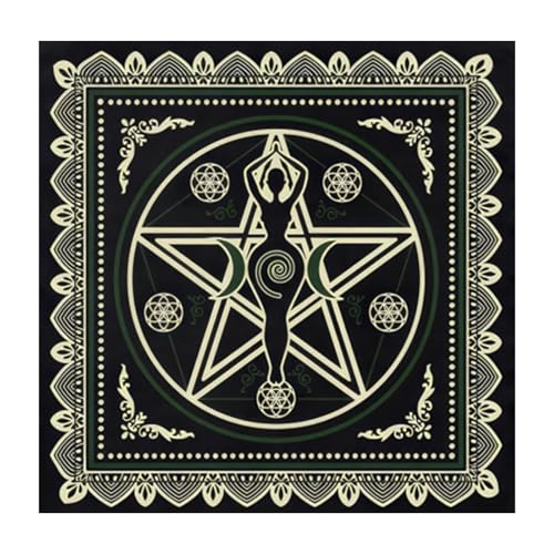 Wjsdsg Mondphase Tarot Tischdecke Wahrsagerei Kartentischdecke Wandteppich Astrologie Hexerei Decktuch Wanddekoration von Wjsdsg