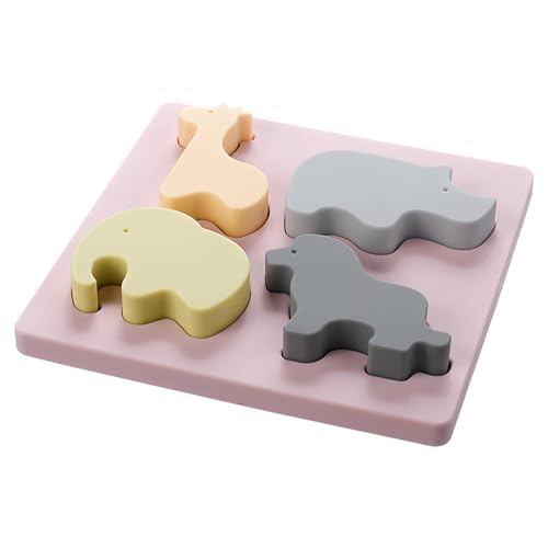 Wjsdsg Silikonform Puzzlespielzeug Mit Brett Weicher Tierblock Für Kleinkinder Die Vorschul Lernspielzeug Für Jungen Und Mädchen Lernen von Wjsdsg