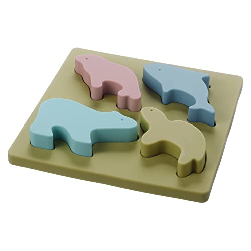 Wjsdsg Silikonform Puzzlespielzeug Mit Brett Weicher Tierblock Für Kleinkinder Die Vorschul Lernspielzeug Für Jungen Und Mädchen Lernen von Wjsdsg