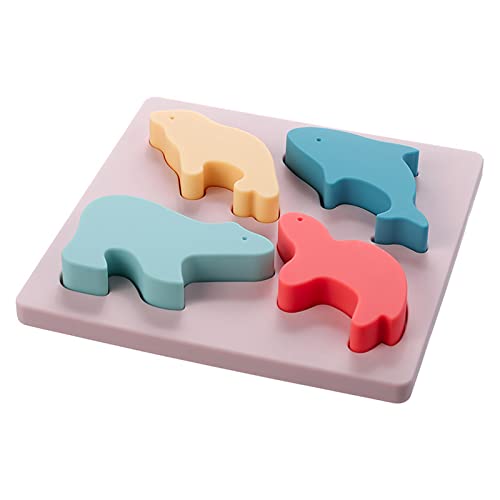 Wjsdsg Silikonform Puzzlespielzeug Mit Brett Weicher Tierblock Für Kleinkinder Die Vorschul Lernspielzeug Für Jungen Und Mädchen Lernen von Wjsdsg