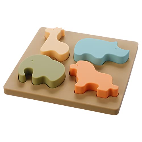 Wjsdsg Silikonform Puzzlespielzeug Mit Brett Weicher Tierblock Für Kleinkinder Die Vorschul Lernspielzeug Für Jungen Und Mädchen Lernen von Wjsdsg