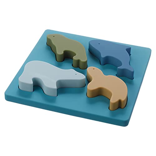 Wjsdsg Silikonform Puzzlespielzeug Mit Brett Weicher Tierblock Für Kleinkinder Die Vorschul Lernspielzeug Für Jungen Und Mädchen Lernen von Wjsdsg