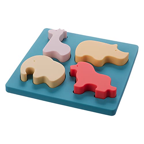 Wjsdsg Silikonform Puzzlespielzeug Mit Brett Weicher Tierblock Für Kleinkinder Die Vorschul Lernspielzeug Für Jungen Und Mädchen Lernen von Wjsdsg