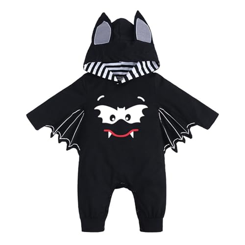 Wjsdsg Strampler Mit Fledermausflügel Und Kapuze Für Neugeborene Fledermaus Themen Kapuzenoverall Attraktiv Für Neugeborene Halloween Kostüm Aus Baumwolle Für Babys von Wjsdsg