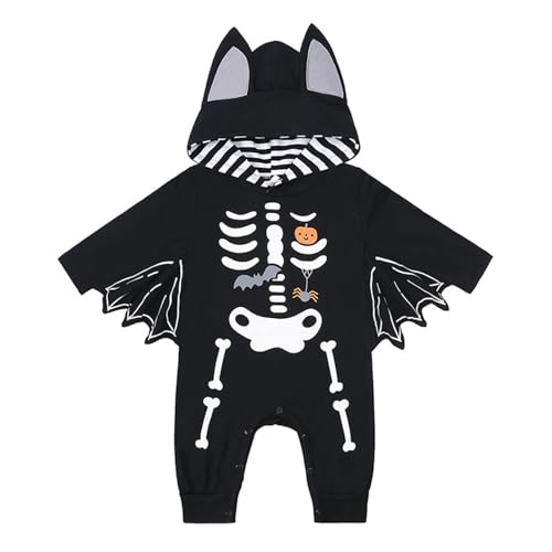 Wjsdsg Strampler Mit Fledermausflügel Und Kapuze Für Neugeborene Fledermaus Themen Kapuzenoverall Attraktiv Für Neugeborene Halloween Kostüm Aus Baumwolle Für Babys von Wjsdsg