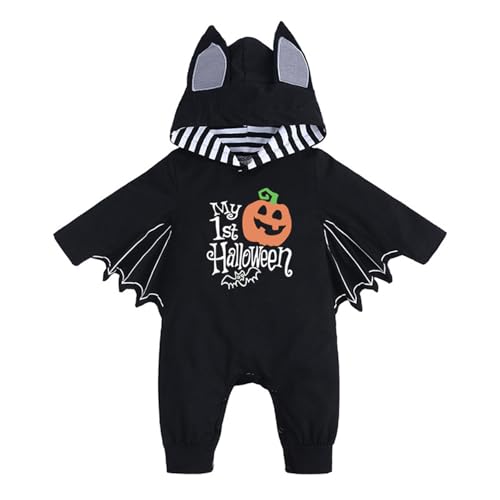 Wjsdsg Strampler Mit Fledermausflügel Und Kapuze Für Neugeborene Fledermaus Themen Kapuzenoverall Attraktiv Für Neugeborene Halloween Kostüm Aus Baumwolle Für Babys von Wjsdsg