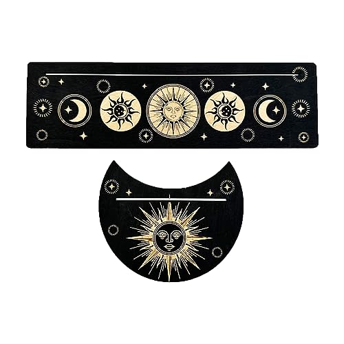 Wjsdsg Witch Divinations Tarots Display Base Moon Phases Tarot Stand Holder Supplies Holzkarten Standhalter von Wjsdsg