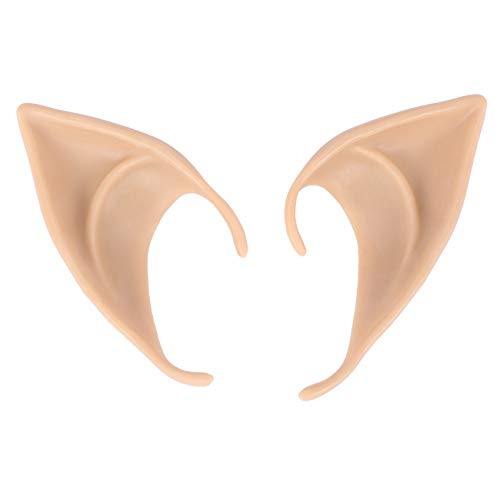 Wlauqueta 1 Paar PVC Fee Wichtel falsche Ohren Elfen Maske Gruselige Maske für neue Feiertage Dekoration Weiche Spitze Ohren Prosthetisch Teint von Wlauqueta