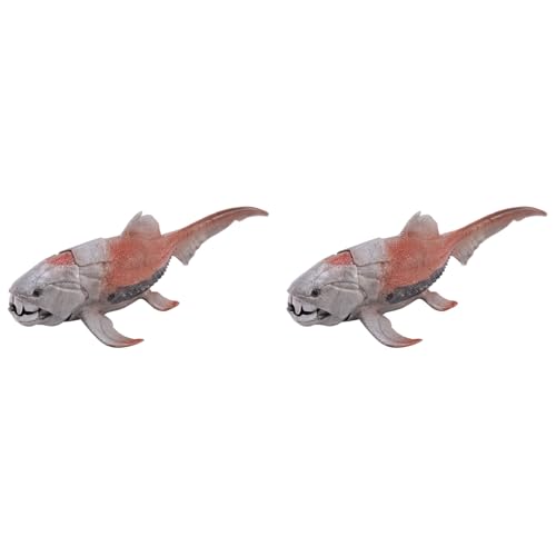 Wlauqueta 2Stück 20 cm Dinosaurier Modell Spielzeug Dunkleosteus Dinosaurier Fisch Dekoration Aktion Figure Modell Spielzeug für Kinder Sammlung Brinquedos von Wlauqueta