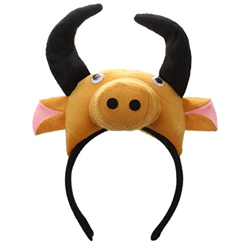 Wlauqueta Kopfschmuck mit Ochsenmotiv, 3D, für Kinder, für Halloween von Wlauqueta