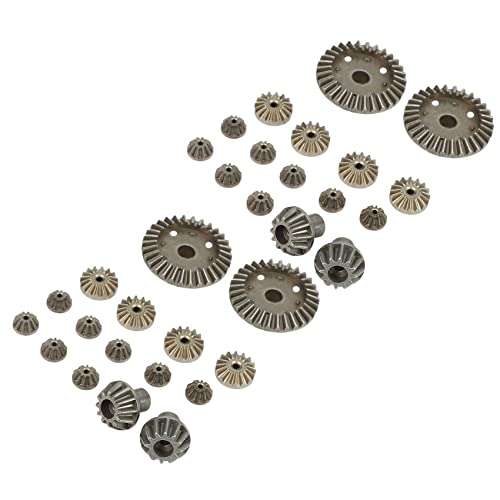 Wlauqueta Upgrade für Differentialantriebsgetriebe Metall Gear 30T 16T 10T für 144001 12428 12429, 32 Stück von Wlauqueta