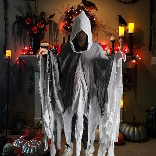 Wlikmjg Halloween Vampir Kostüm Erwachsene Satin Umhang Halloween Kostüm Renaissance Umhang Mit Kapuze Cosplay Cape Kostüme Für Erwachsene Halloween Karneval Hexe Vampir Ritter Unisex- Gr. Large von Wlikmjg