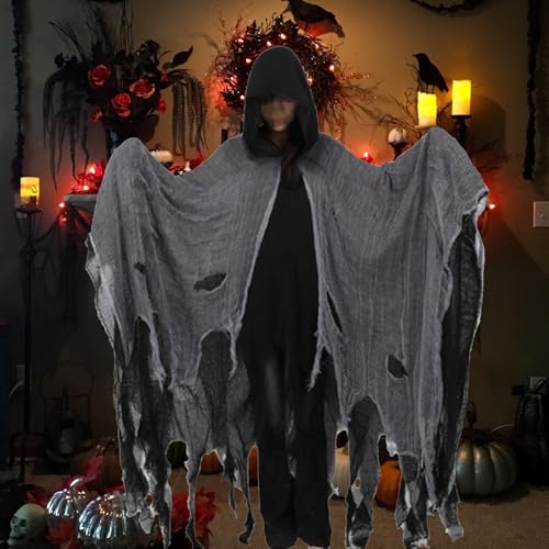 Wlikmjg Halloween Vampir Kostüm Erwachsene Satin Umhang Halloween Kostüm Renaissance Umhang Mit Kapuze Cosplay Cape Kostüme Für Erwachsene Halloween Karneval Hexe Vampir Ritter Unisex- Gr. Large von Wlikmjg