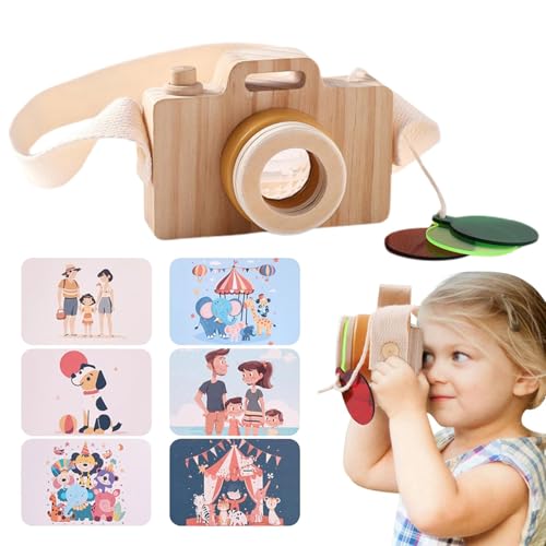 Wlikmjg -Kamera-Spielzeug, ästhetische Retro-Foto-Requisiten - Lernspielzeug mit Kamera aus | Pretend Camera Toy Photographed Props Wrist Strap Included for Children Boys Girls von Wlikmjg