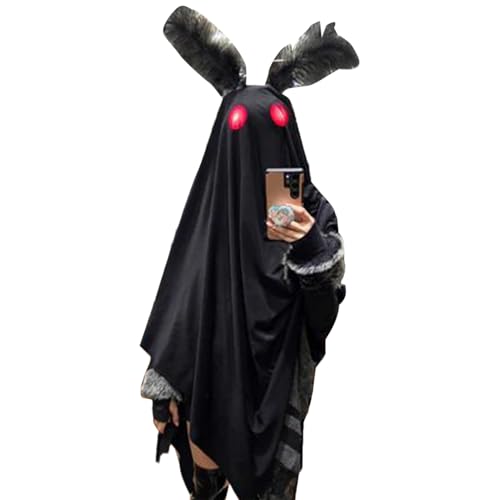 Wlikmjg Kapuzencape - Unisex Umhang Mit Kapuze | Für Nachtpartys Themenpark Veranstaltungen Gruselhaus Cosplay Treffen Halloween Maskenball Horror Convention Wlikmjg Kapuzencape - Unisex Umhang Mit Kapuze | Für Nachtpartys Themenpark Veranstaltungen Gruselhaus Cosplay Treffen Halloween Maskenball Horror Convention von Wlikmjg