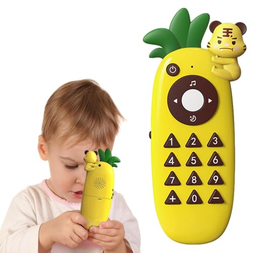 Wlikmjg Kinder-Fernbedienungsspielzeug, vorgetäuschtes Telefon | Cartoon-Ananas-Multifunktionsspielzeug-Fernbedienung mit Sound,Musikspielzeug für Kleinkinder, Vorschulaktivitäten, frühes Lernen, von Wlikmjg