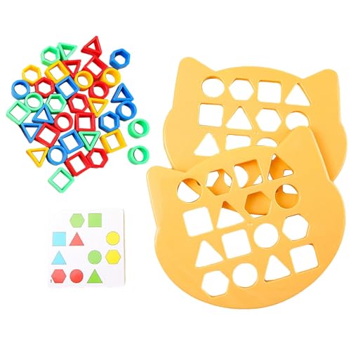 Wlikmjg Kinder-Matching-Spiel, Form-Matching-Spiel,Schnell passendes Brett mit geometrischer Form | Schnell passendes Brett mit geometrischer Form, farbenfrohes Vorschul-Formpuzzle für Kinder von Wlikmjg