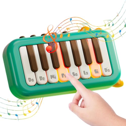 Wlikmjg Kleines Klavierspielzeug,Spielzeugklavier | Elektronisch spielbares Klaviermusikinstrument mit 3 Klangoptionen,Tragbares Musikpädagogisches Instrumentenspielzeug, batteriebetriebenes Klavier von Wlikmjg