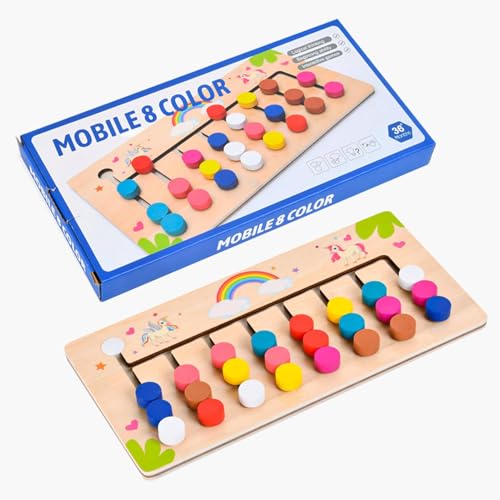 Wlikmjg -Lernpuzzle, Farbsensortafel | Farbsortierendes -Spielzeugbrett-Puzzle - Pädagogisches Logikspiel, Vorschul-Lernspielzeug für Zuhause, Reisen, Schule von Wlikmjg