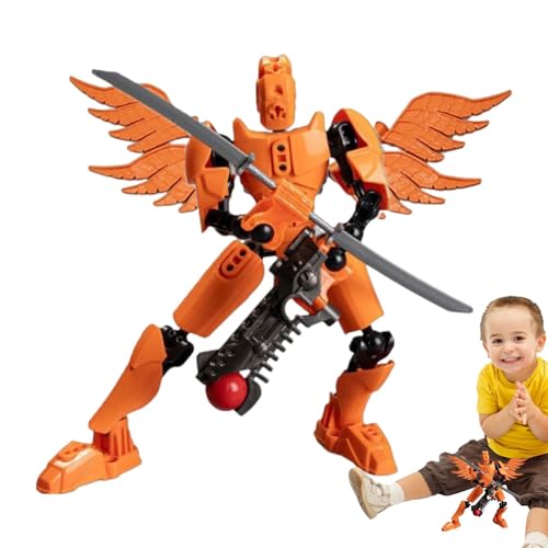 Wlikmjg Mehrgelenkiger beweglicher Roboter, Roboter-Actionfiguren,Roboterspielzeug Buntes Design - Spielfiguren & Spielsets Robuste kreative Actionfiguren für Kinder von Wlikmjg