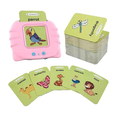 Wlikmjg Pocket Speech für Kleinkinder,Pocket Speech - Smart Talking Flash Cards Pure English Kleinkindspielzeug,Einstellbares Karten-Frühpädagogikgerät, Lernspielzeug für die Früherziehung von von Wlikmjg