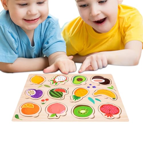 Wlikmjg Puzzles aus Holz für Kleinkinder, Tierpuzzles für – Puzzles für Cartoons – Puzzlespielzeug, Puzzle für und Mädchen von Wlikmjg