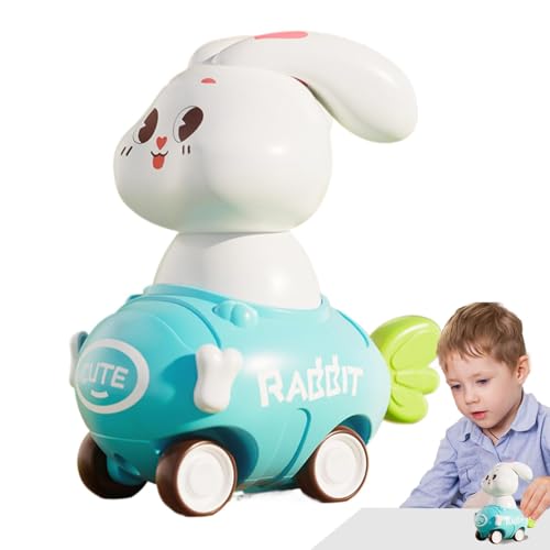 Wlikmjg Reibungsbetriebenes Spielzeug, Press-and-Go-Autospielzeug | Push-and-Go-Reibungs-Kaninchen-Autospielzeug,Reibungsbetriebene Fahrzeuge, stoßfestes Trägheitsauto, Zugauto für, Mädchen, von Wlikmjg