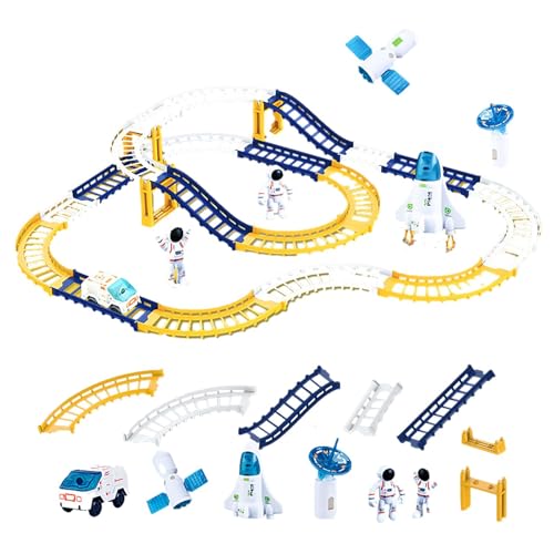 Wlikmjg Spielzeugrennbahn, Rennautobahn - Lernspiele Autospielzeug | Space Universe -Spielzeug, Schienen-Spielset, Auto-Strecke, Feinmotorik-Spielzeug, Lernspielzeug für und Mädchen ab 3 von Wlikmjg