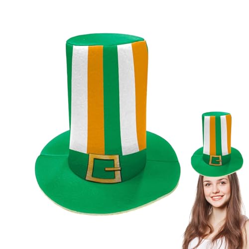 Wlikmjg St. Patrick's Day Hut, St. Patrick's Day Hut, Top Hat Irish Headwear Shamrock | Foto Requisiten Party Requisiten Topper St. Patricks Patricks Day Kostüm Zubehör von Wlikmjg