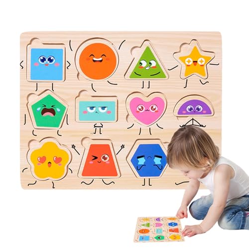 Wlikmjg Tierpuzzle für Kinder, Holzpuzzle für Kinder – Holzspielzeug im Cartoon-Design | Puzzle-Spielzeug, Puzzle-Spielzeug für und Mädchen von Wlikmjg