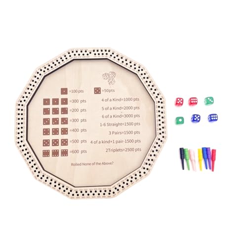 Tragbares Holz-Spieltablett, Übung, Geduld, Crap-Out-Würfel, Punktebrett für Board-Aktivitäten-Enthusiasten, Reisegröße, Würfelbox Tragbares Holz-Spieltablett, Übung, Geduld, Crap-Out-Würfel, Punktebrett für Board-Aktivitäten-Enthusiasten, Reisegröße, Würfelbox von Woedpez