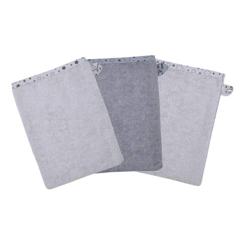 Wörner 3er-Pack Waschlappen 15x21 cm grau von Wörner