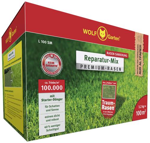 WOLF-Garten 3810026 - Premium-Rasen plus Aufbau-Dünger L 100 SM 1St. von Wolf-Garten