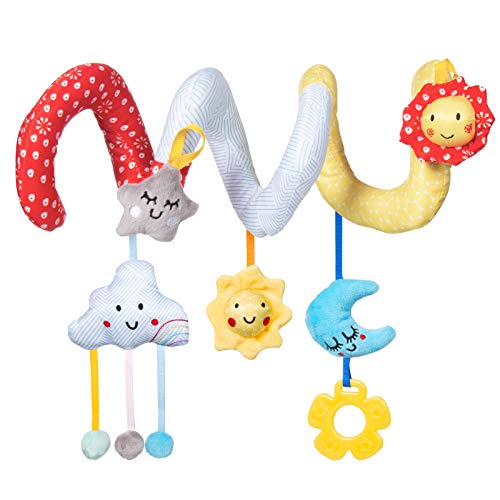 WolinTek Kinderwagen Spielzeug,Spirale Spielzeug,Bett hängen Spielzeug, Baby-Autositz-Spielzeug,Spirale Kinderwagenkette mit Klingelglocke von WolinTek