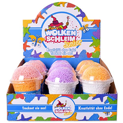 Wolkenschleim 9 Stück Wolkenschleim Junior Set Kugelknete Wolkenknete Wolken Kinder Slime Knete Basteln Mehrfarbig von Wolkenschleim