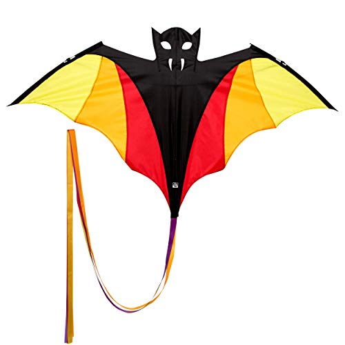 Wolkenstürmer® Fledermaus Benny Kinderdrachen - Einleiner - 1-Leiner Drachen für Kinder, flugfertig inkl. 40m Schnur von Wolkenstürmer