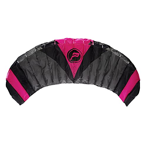 Wolkenstürmer® Paraflex Quad 5.0 (pink) - Vierleiner Lenkmatte für Mountainboard und Buggy, flugfertiger Kite mit 4x18m Dyneemaleinen & Quad-Handles von Wolkenstürmer