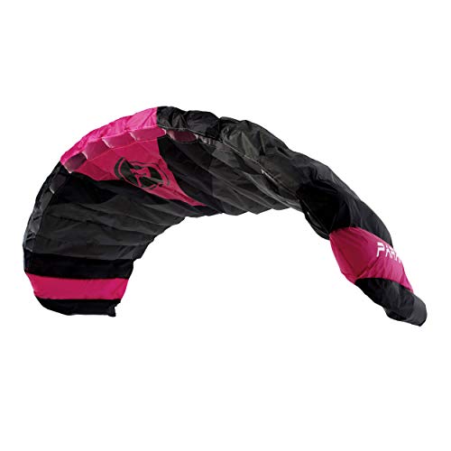 Wolkenstürmer® Paraflex Quad 5.0 (pink) - Vierleiner Lenkmatte für Mountainboard und Buggy, flugfertiger Kite mit 4x18m Dyneemaleinen & Quad-Handles von Wolkenstürmer