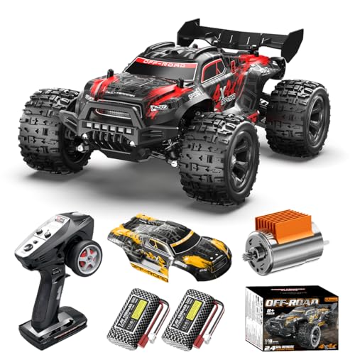 Womaqu Ferngesteuertes Auto Erwachsene &Jungen 1:18, RC Car 4WD monstertruck ferngesteuert Offroad 40 km/h mit Metallgetriebe und 2X 1500mAh Batterien Womaqu Ferngesteuertes Auto Erwachsene &Jungen 1:18, RC Car 4WD monstertruck ferngesteuert Offroad 40 km/h mit Metallgetriebe und 2X 1500mAh Batterien von Womaqu