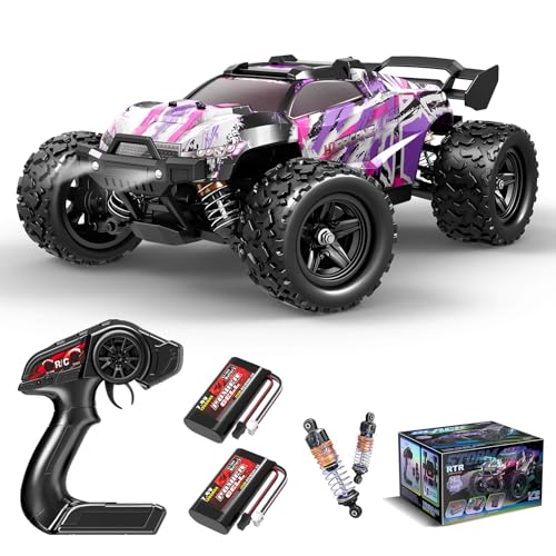 Womaqu Pinkes ferngesteuertes Auto für Mädchen, 1:18 schnelles RC Auto für Mädchen mit 40+ km/h, 4WD Offroad RC Truck, inkl. 2 wiederaufladbare Akkus, Geschenk für Mädchen ab Jahren von Womaqu