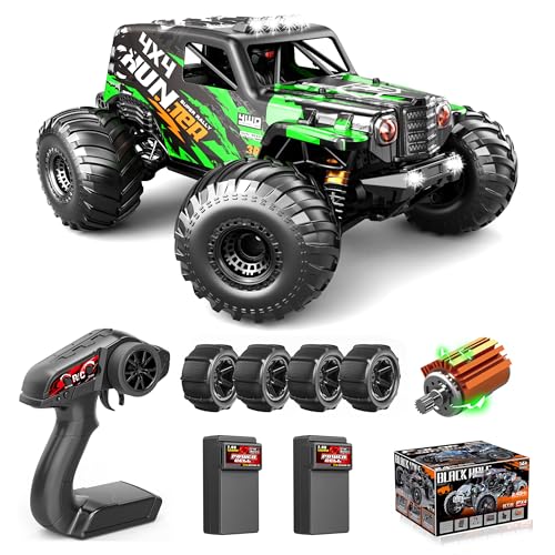 Ferngesteuertes Auto 1:14 RC Auto 4WD 40+ km/h Off Road Monster Truck, RC Car mit 2× 7,4V 1300mAh Akkus, Ersatz-Sandreifen & Voller Überrollkäfig – Für Erwachsene & Kinder ab 8 10 Jahren Ferngesteuertes Auto 1:14 RC Auto 4WD 40+ km/h Off Road Monster Truck, RC Car mit 2× 7,4V 1300mAh Akkus, Ersatz-Sandreifen & Voller Überrollkäfig – Für Erwachsene & Kinder ab 8 10 Jahren von Womaqu