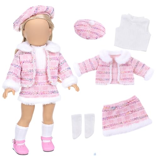 18 Zoll Puppenkleidung 1 Set Elegante Puppenkleidung niedlich 18 Zoll Puppenpyjamas mit Accessoires diy dekorative amerikanische Puppenkleidung für 18 -Zoll -Puppen Kindergeschenke, Stil 1 , 18 Zoll von Womsclo