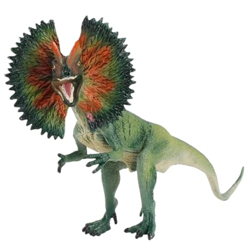 Dinosaurier -Ornament, realistischer PVC -Dilophosaurus, Bildungstierfiguren verbessern die kognitiven Fähigkeiten und fördern die wissenschaftliche Erforschung für Kinder und Sammler, Dinosaurier -O von Womsclo