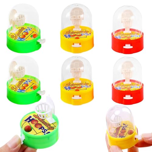 Finger Basketball Shooting Game, 6PCS Mini -Basketballspiel, Desktop -Basketball -Zappel für Kinder, Handheld -Basketball -Party -Gefälligkeiten zum Geburtstag, Fingerbasketball -Shooting -Spiel von Womsclo