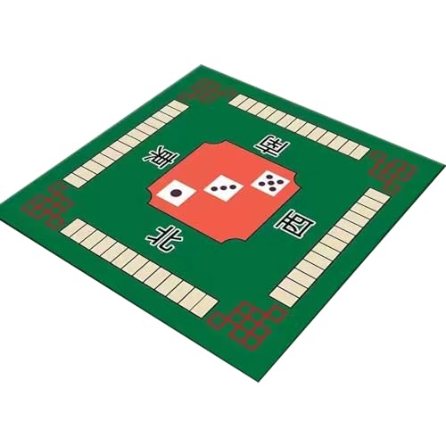 Mahjong Mat Anti-Schlupf Mahjong Table Matte 31.5x31.5 '' Rauschreduktion Mahjong Mat für Tischkleidung-resistente Mahjong-Spielmatte für Party-Poker, Karten, Familienbrettspiele Green, Mahjong Mat von Womsclo